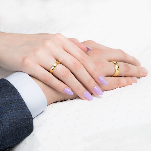 Obrączki ślubne: złote, wklęsłe, 5 mm